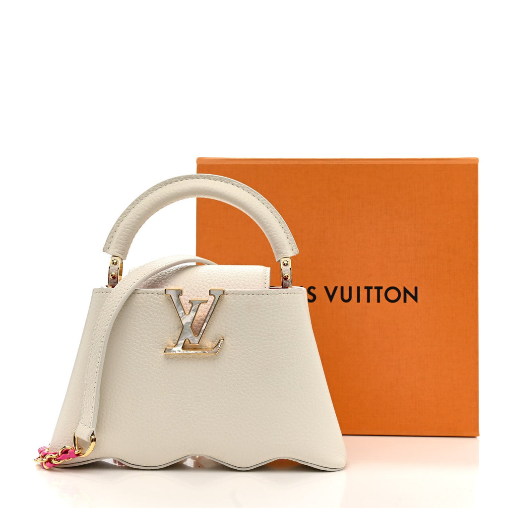 Taurillon Capucines Capushell Mini White