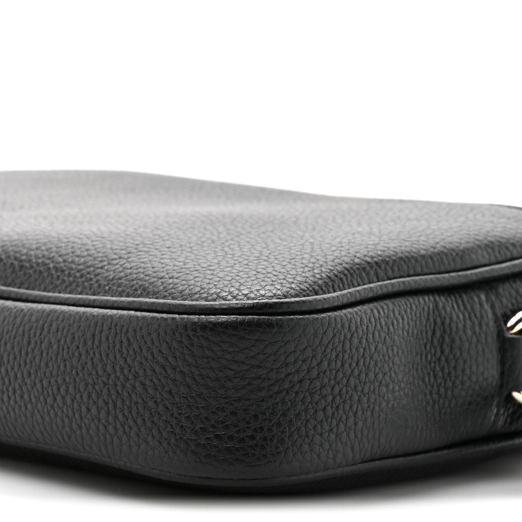Pebbled Calfskin Shoulder Bag  Black