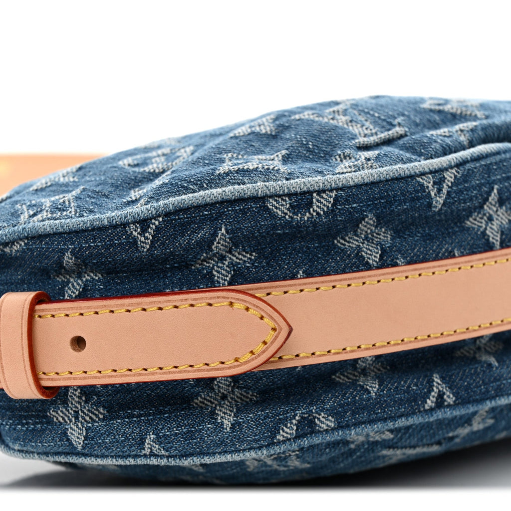 Monogram Denim Croissant MM Blue