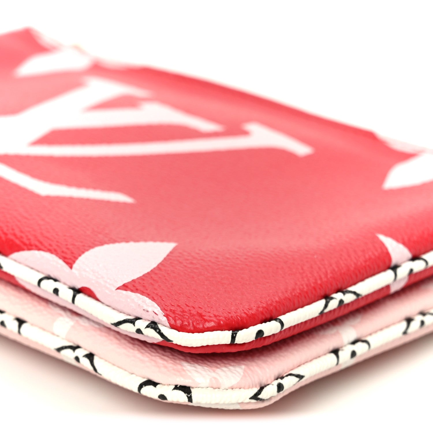 Monogram Giant Double Zip Pochette Rouge