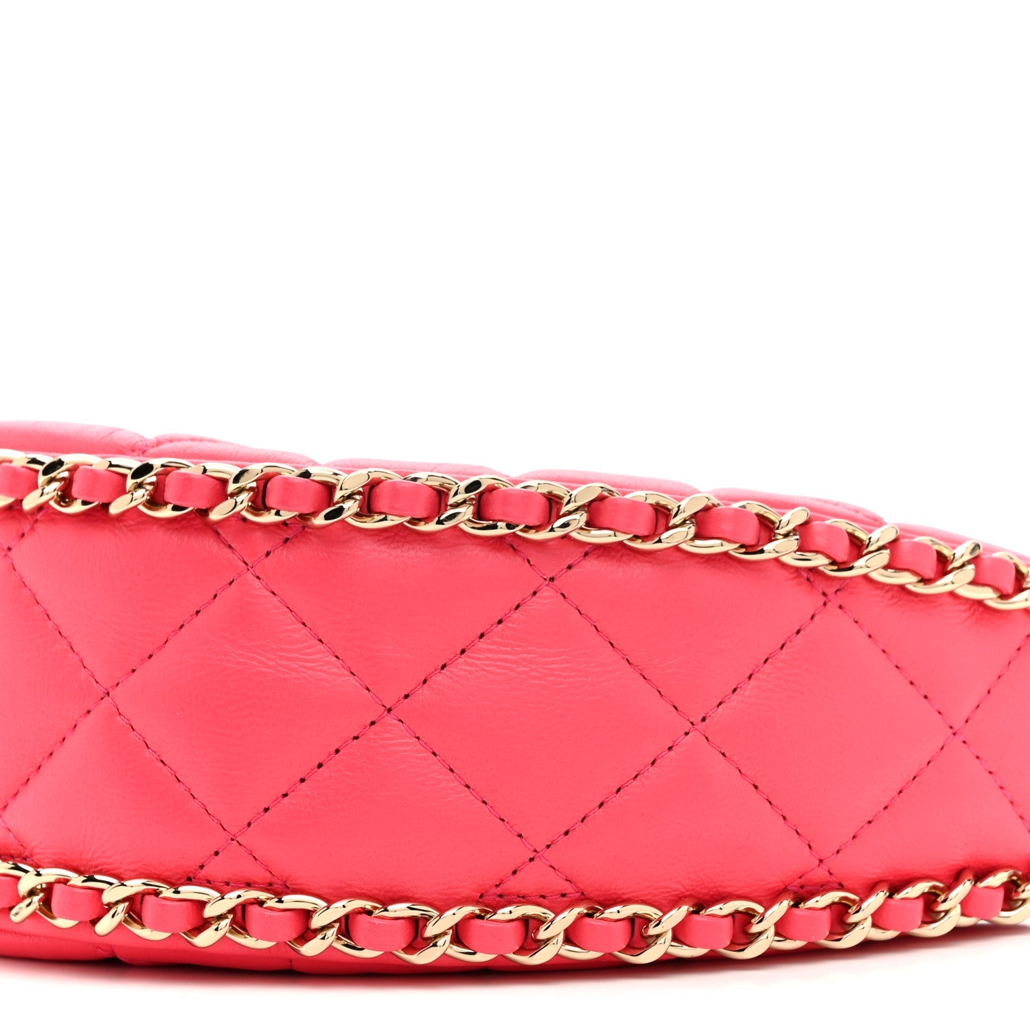Lambskin Quilted Small Hobo Bag Pink
