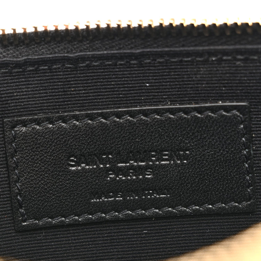 Calfskin Zip Clutch Black