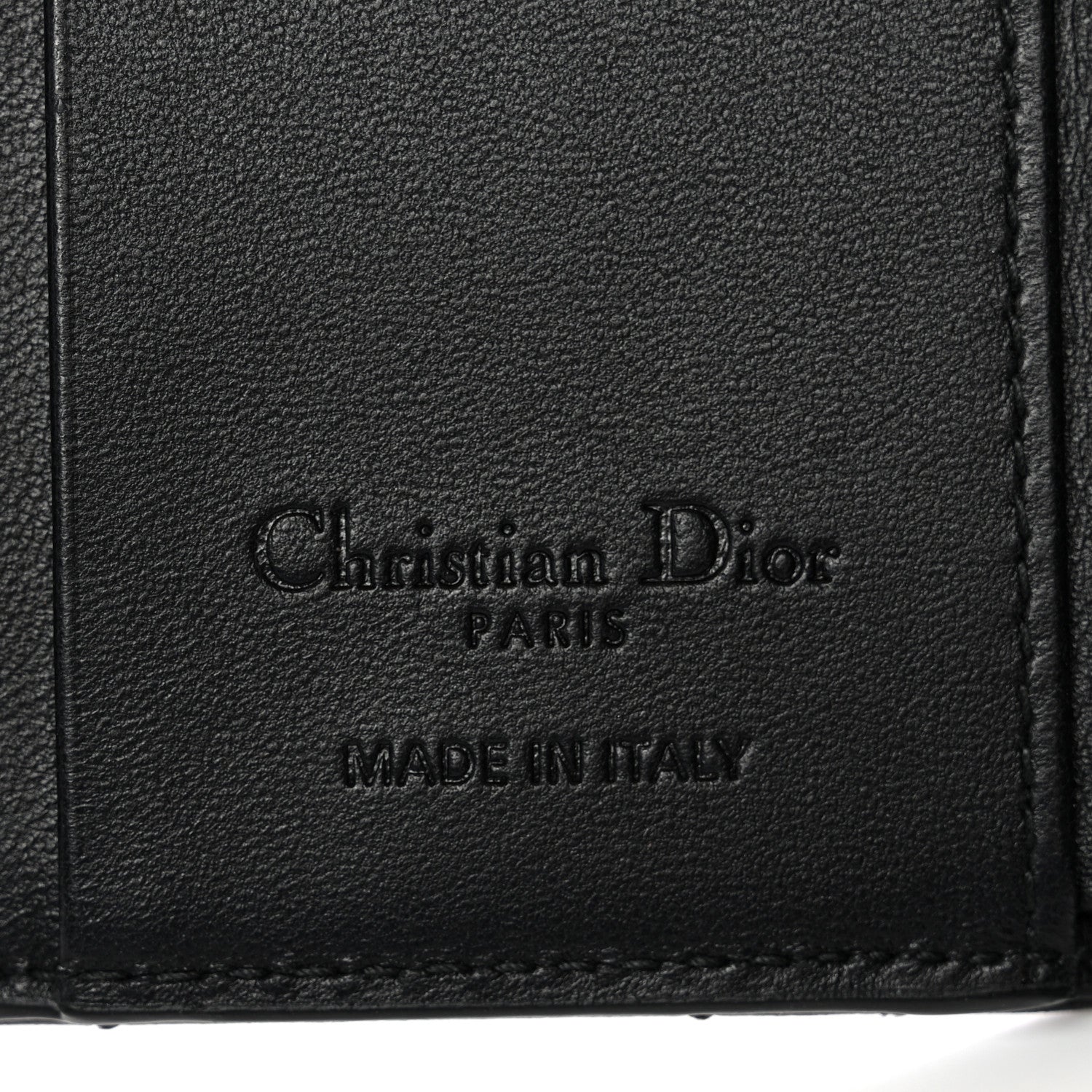 Lambskin Cannage My Dior Veronia Wallet Black