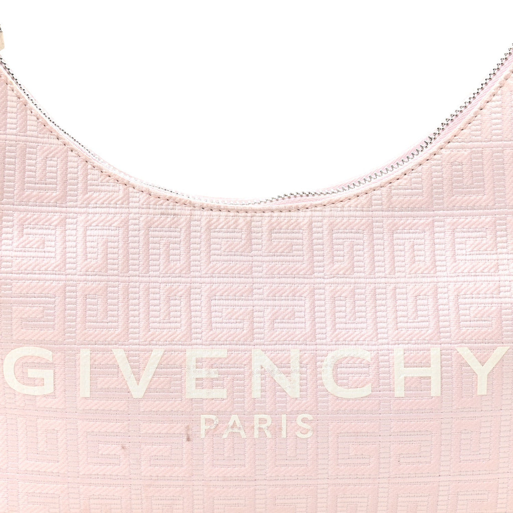 Coated Canvas Logo 4G Embossed Small Moon Cut Out Shoulder Bag Blossom Pink