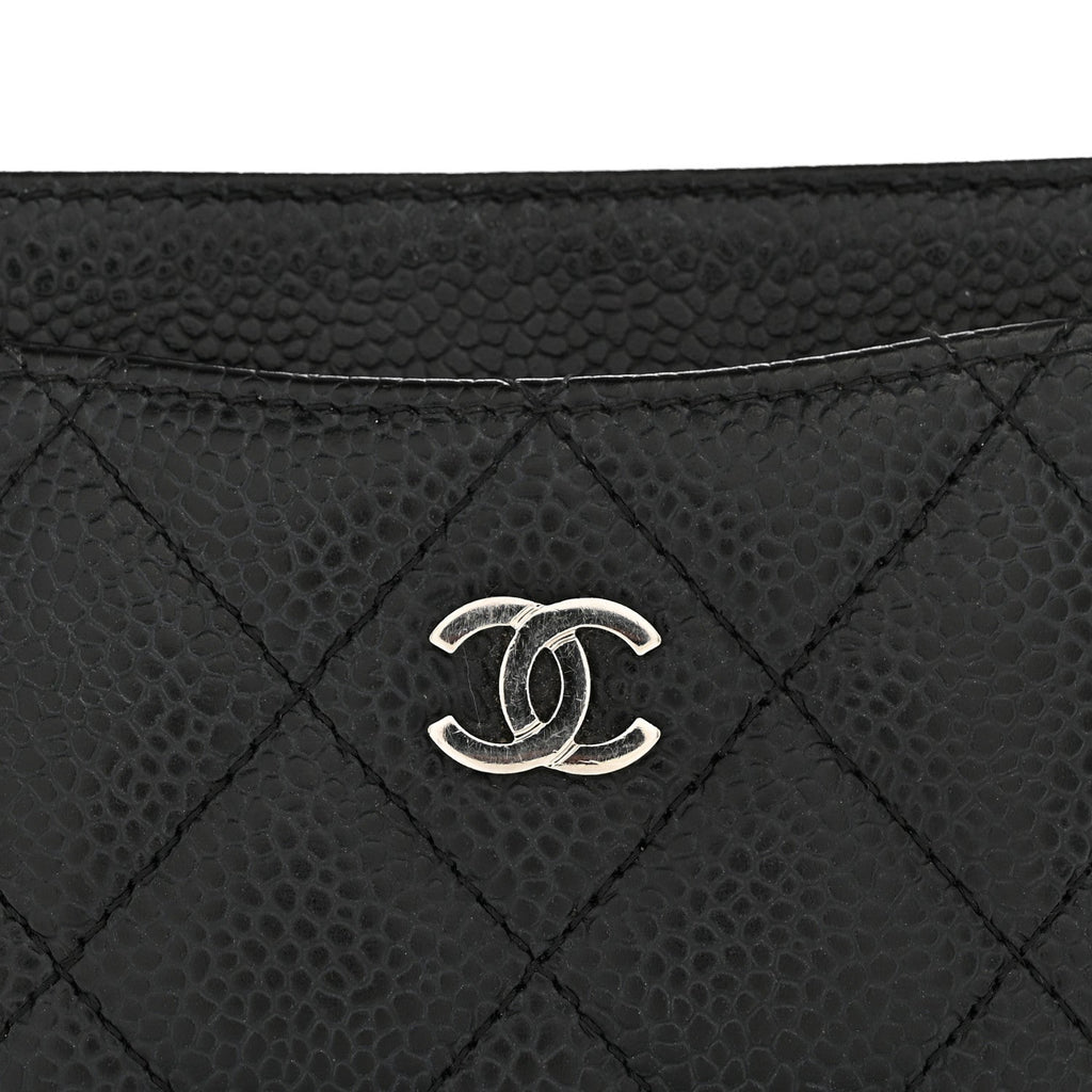 Caviar Quilted  Holder Black