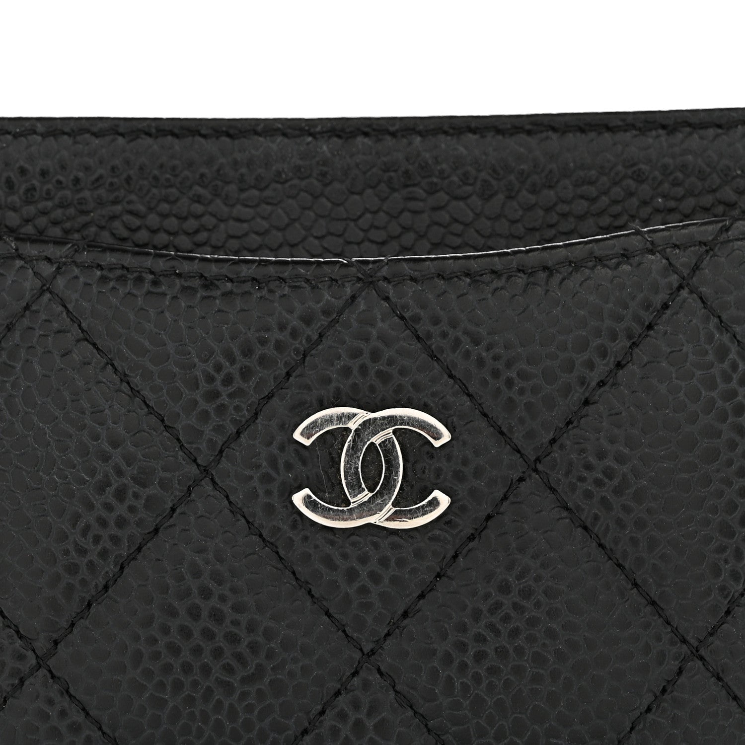 Caviar Quilted  Holder Black