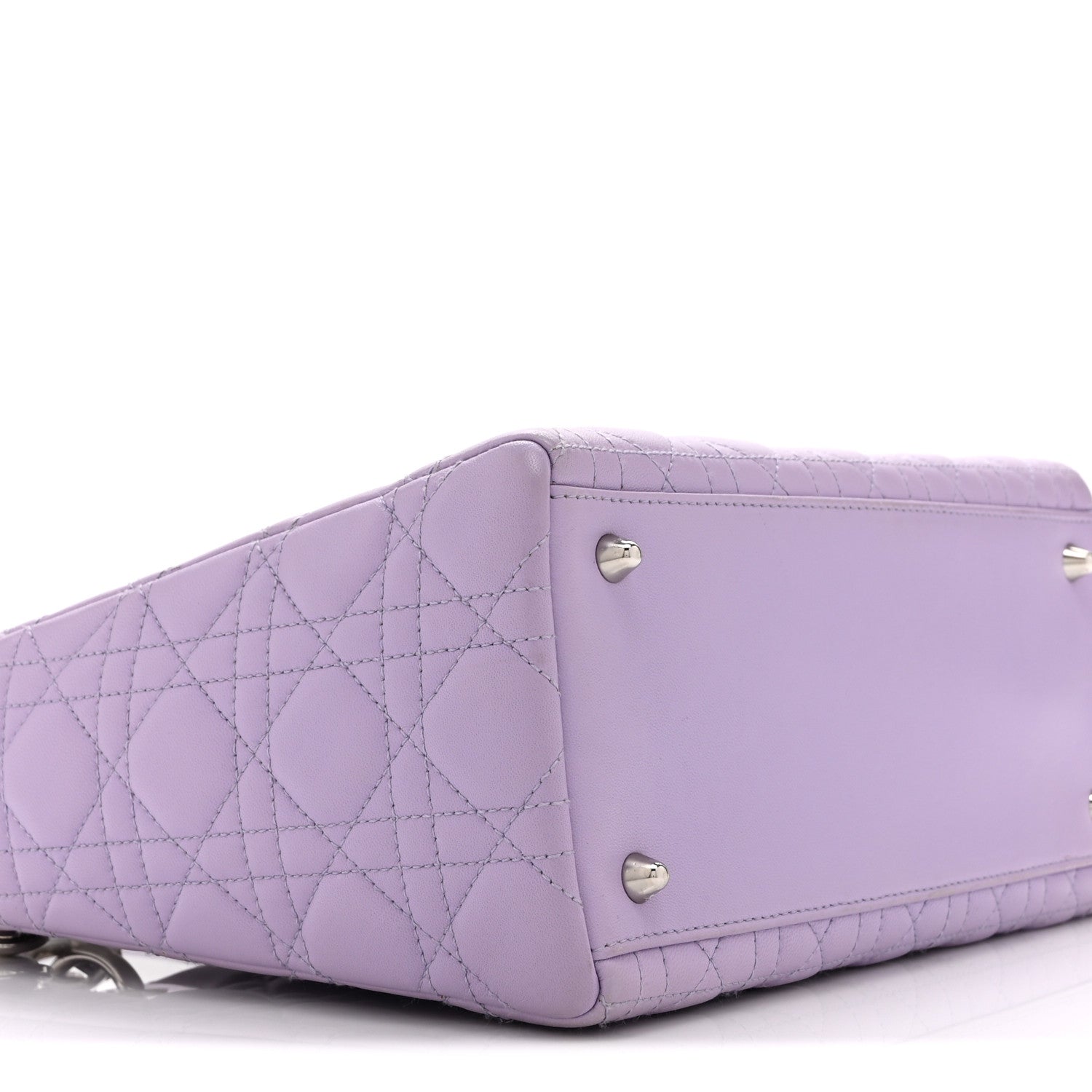 Lambskin Cannage Medium Lady Dior Purple