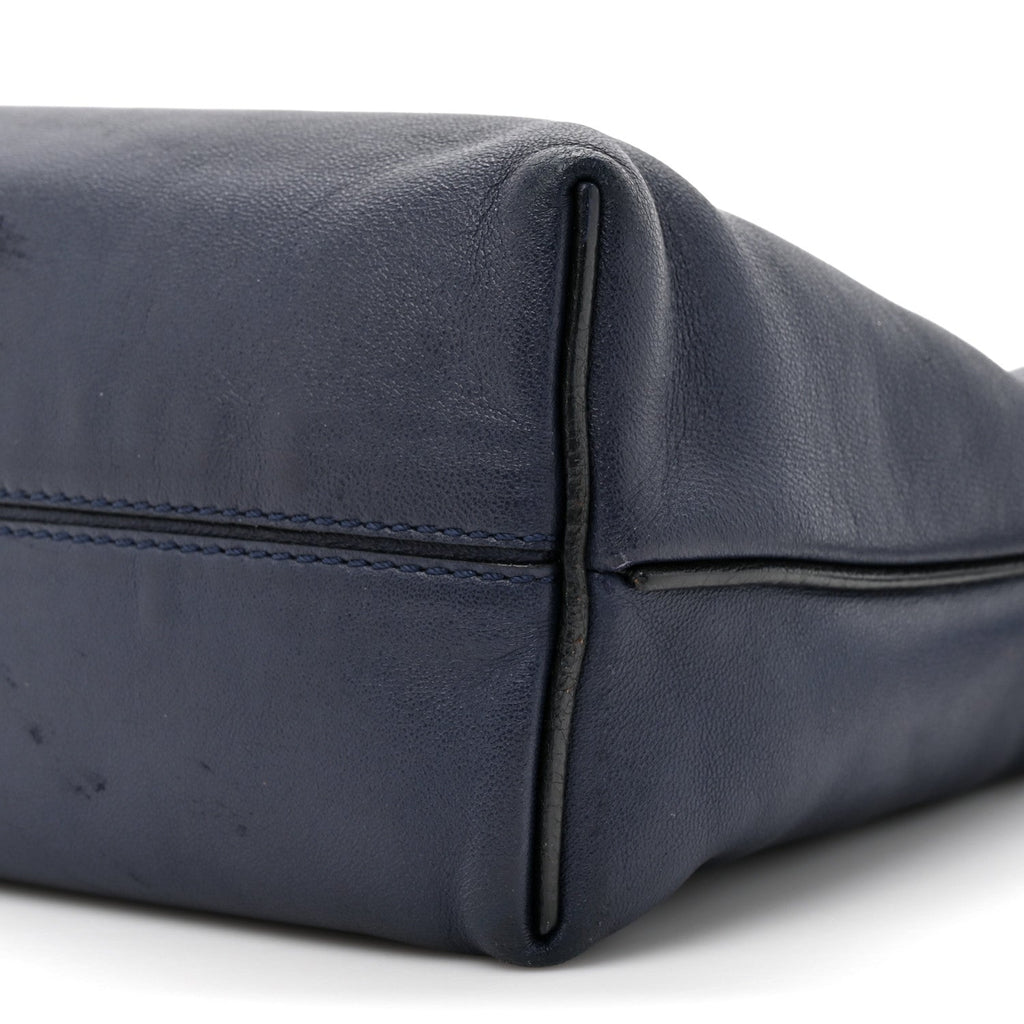 Calfskin Mini Flamenco Knot Clutch Abyss Blue