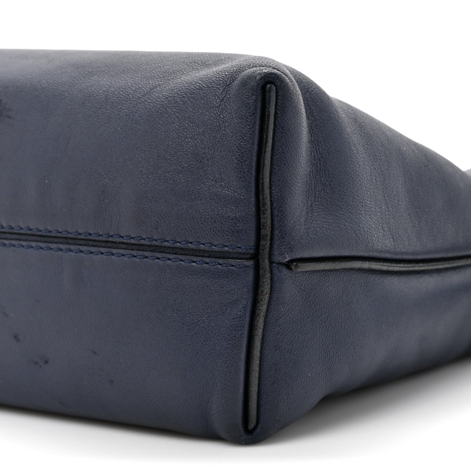 Calfskin Mini Flamenco Knot Clutch Abyss Blue