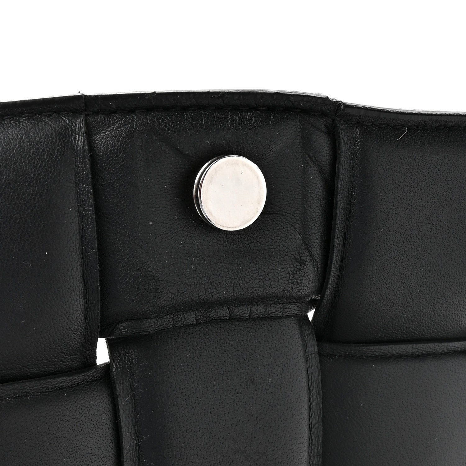 Lambskin Maxi Intreccio Padded Chain Cassette Crossbody Bag Black
