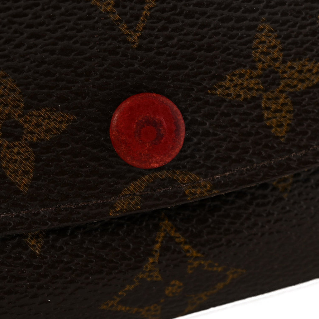 Monogram Emilie Wallet Rouge