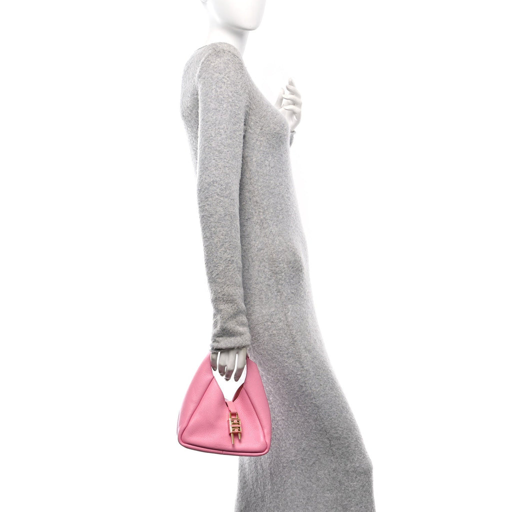 Grained Calfskin Mini G-Lock Hobo Pink