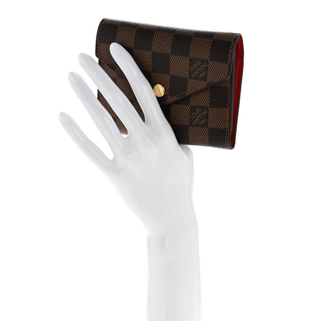 Damier Ebene Victorine Wallet Red
