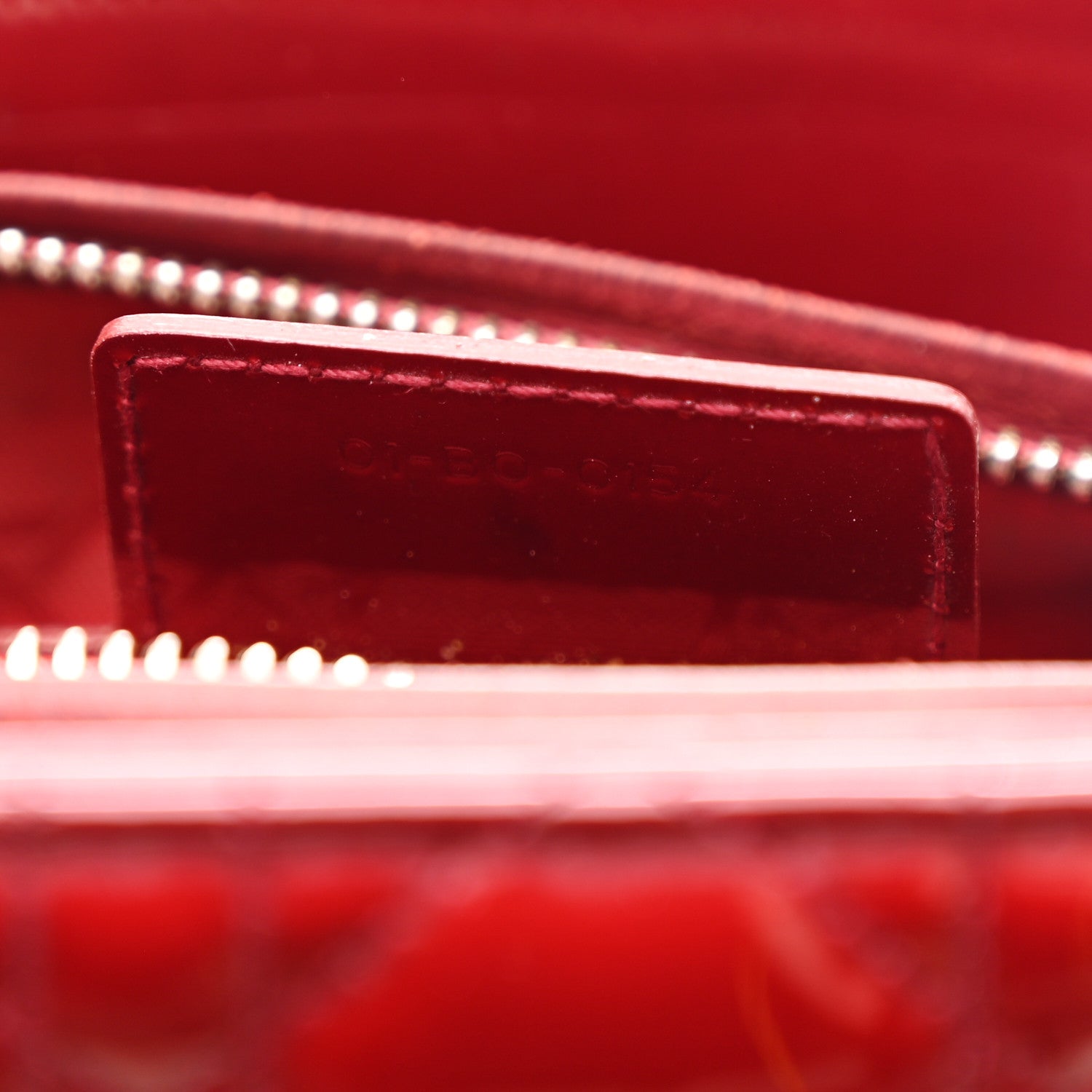 Patent Cannage Medium Lady Dior Red
