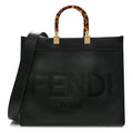 Vitello King Plexiglass Medium Fendi Sunshine Shopper Tote Black