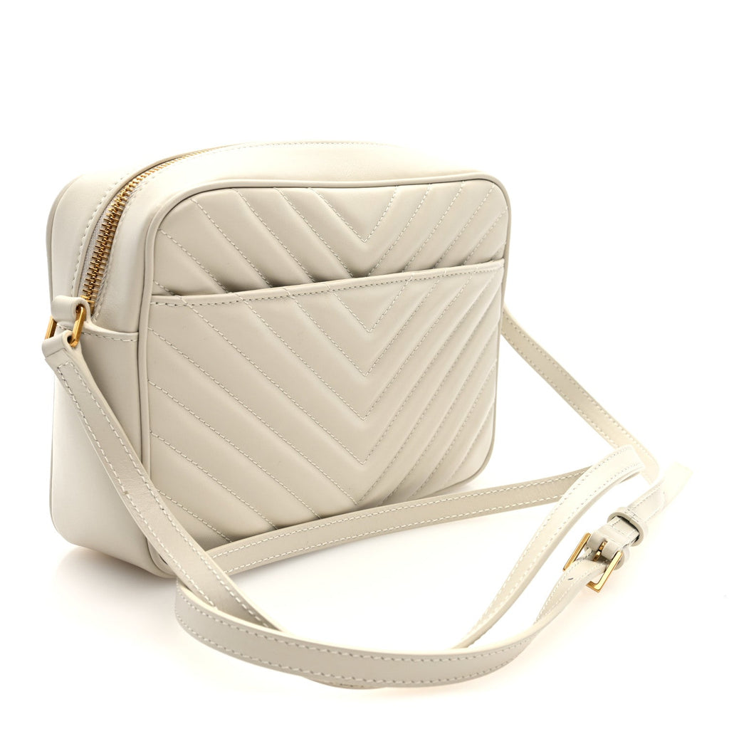 Calfskin Matelasse Monogram Lou Camera Bag Crema Soft