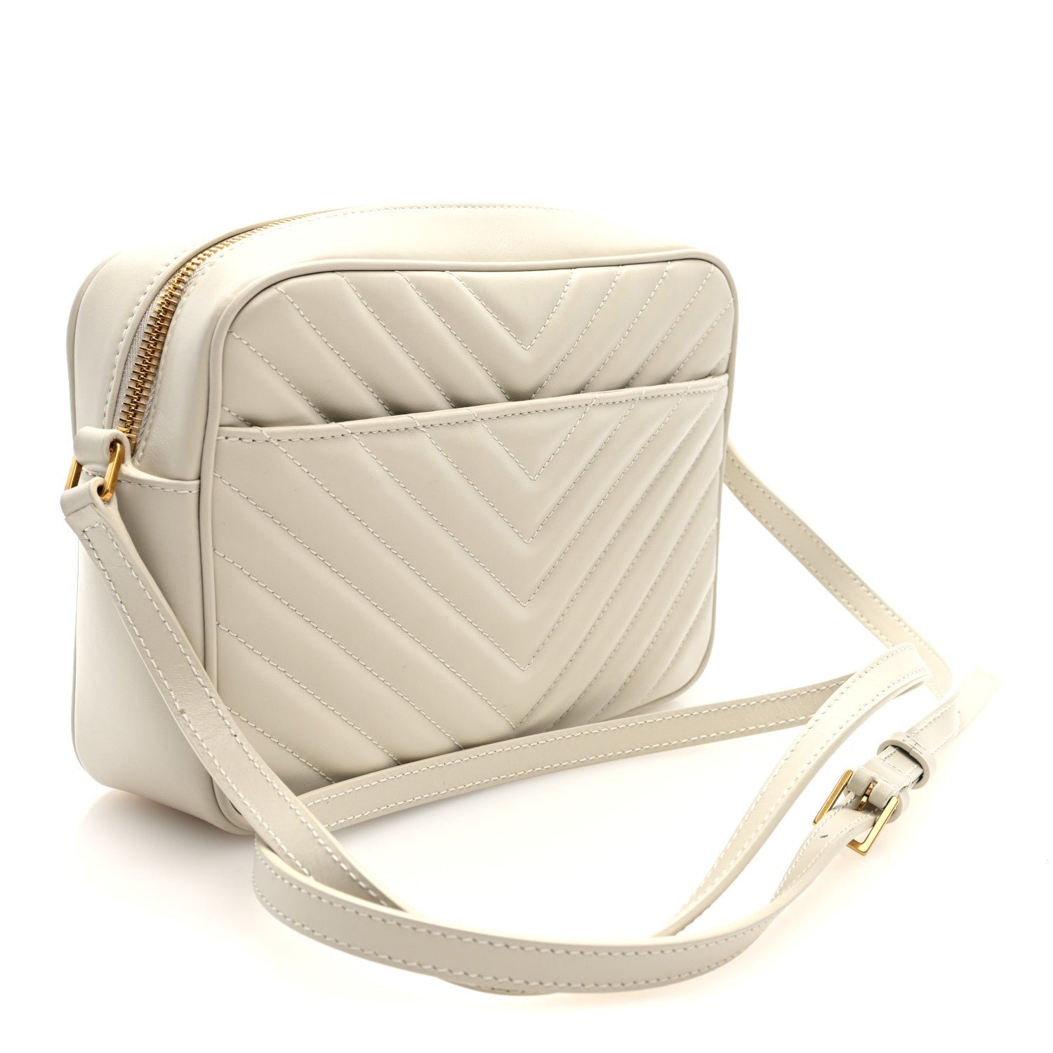 Calfskin Matelasse Monogram Lou Camera Bag Crema Soft