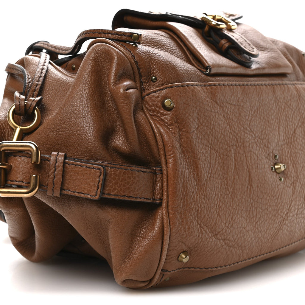 Calfskin Paddington Front Pocket Tote Muscade