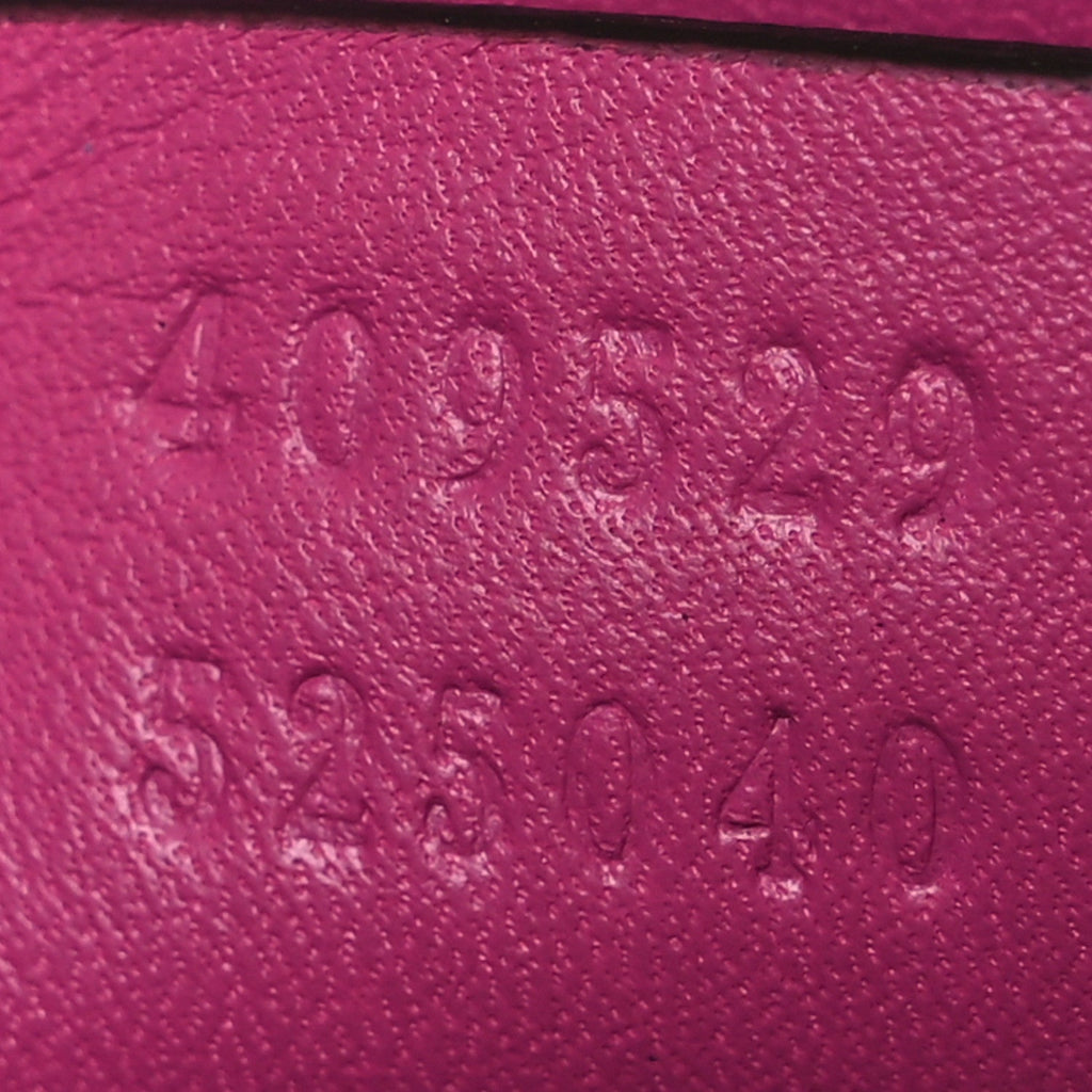 GG Supreme Monogram Moon Calfskin Small Boston Beige Ebony Hibiscus Red New Rosette