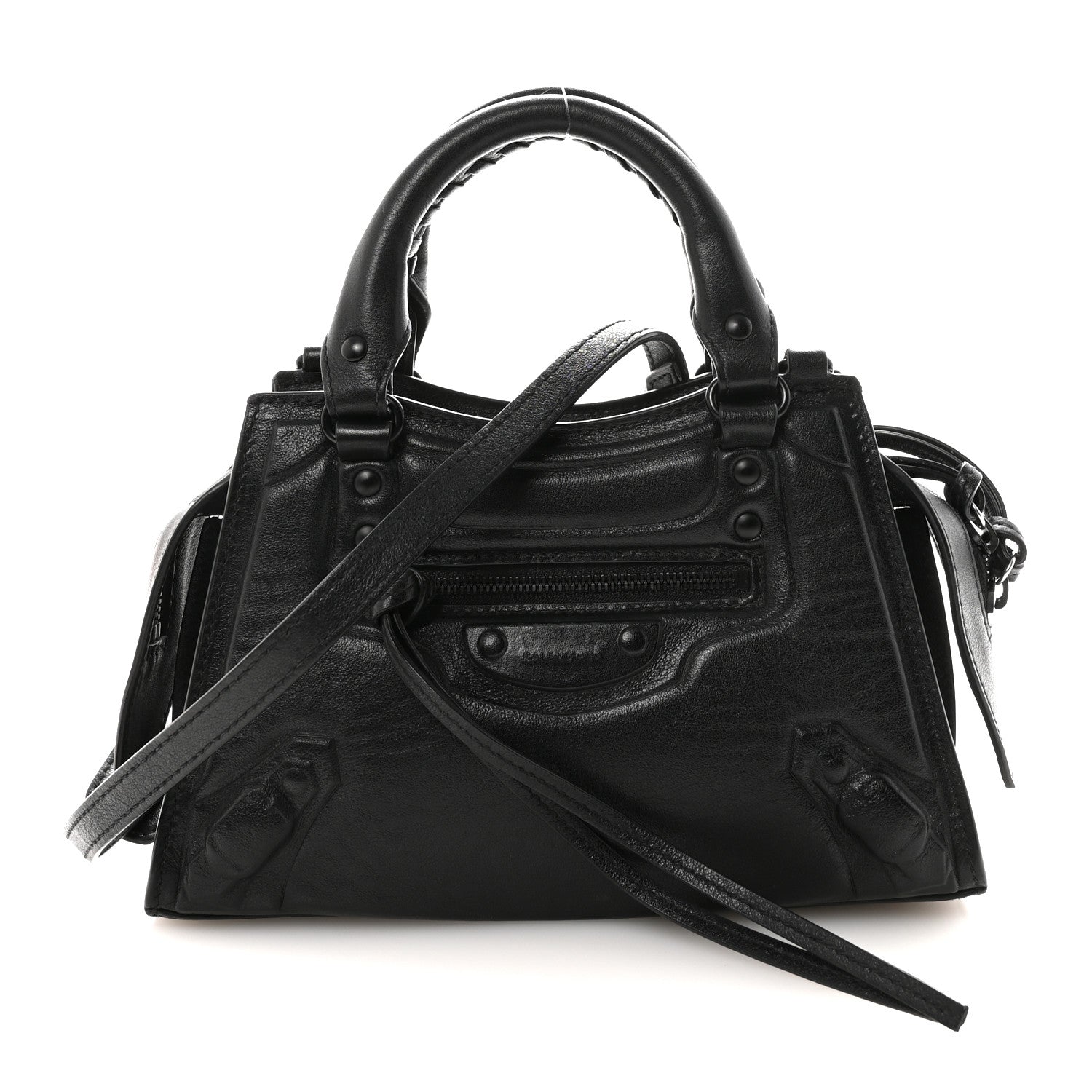 Cake Calfskin Tonal Hardware Mini Neo Classic City Black