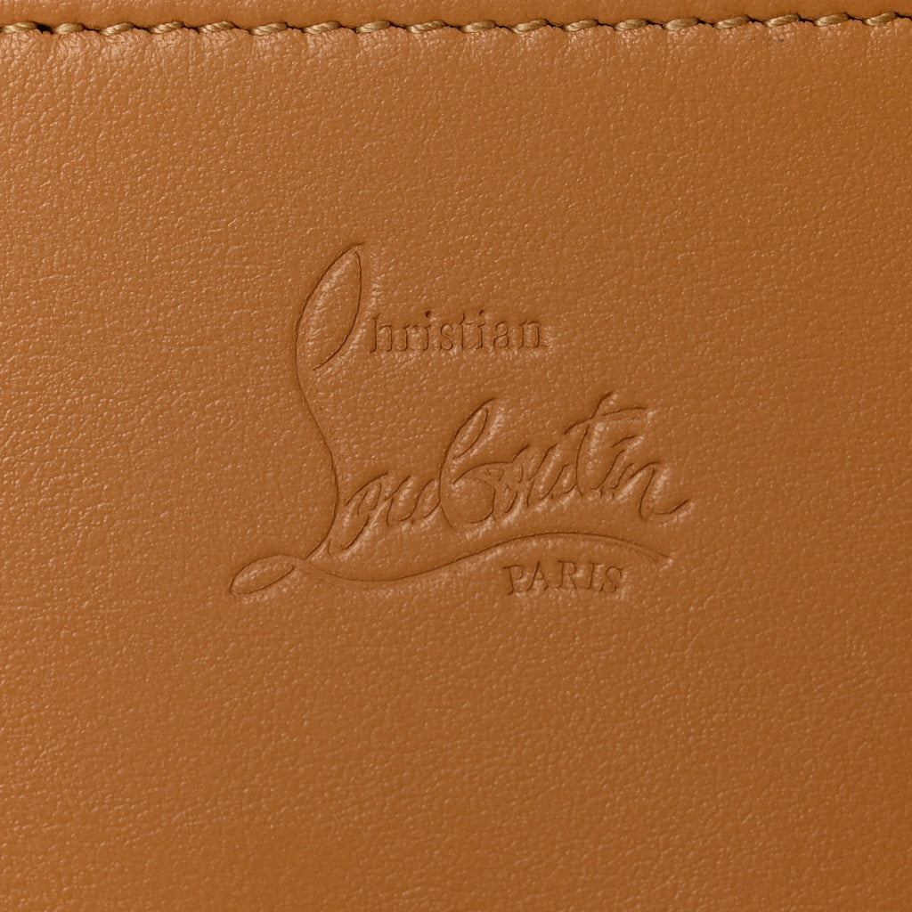 Calfskin Macaron Spiked Flap Wallet Cannelle