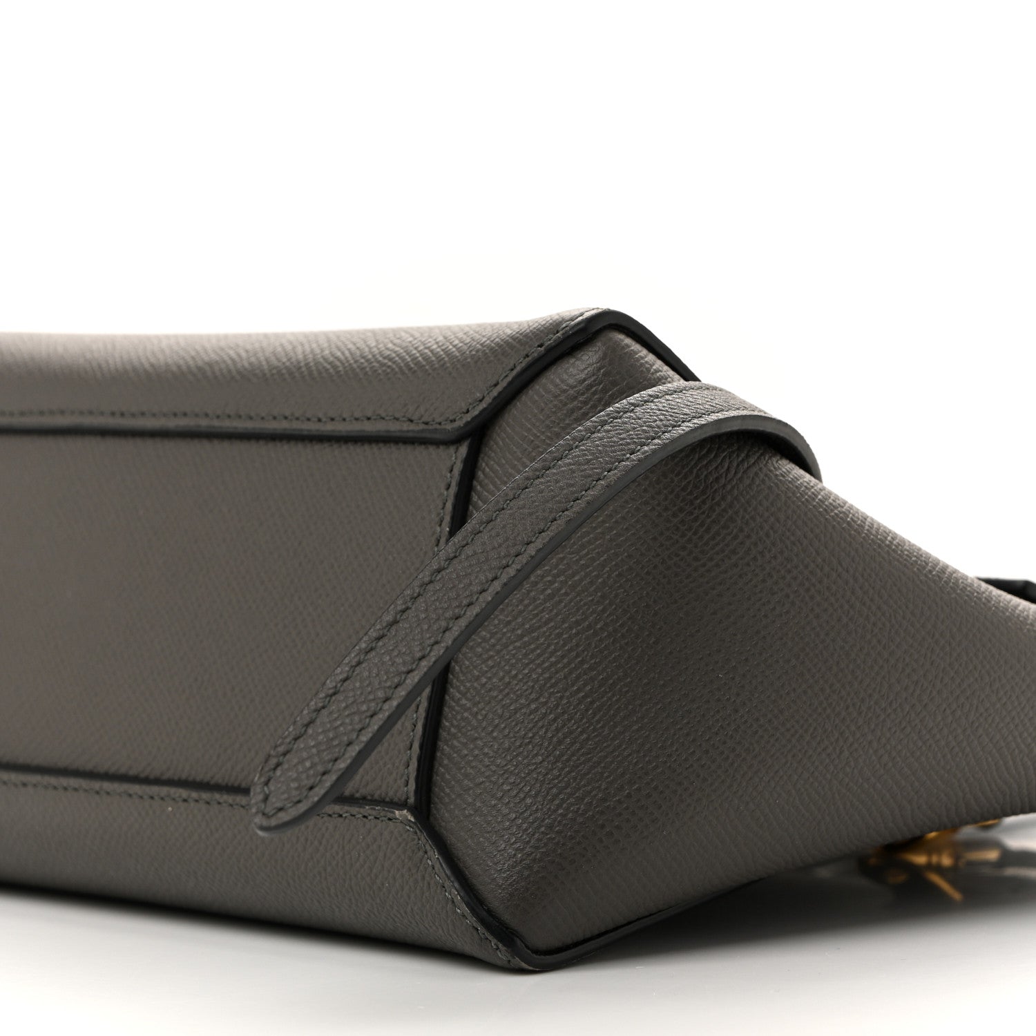 Grained Calfskin Nano Belt Bag Grey
