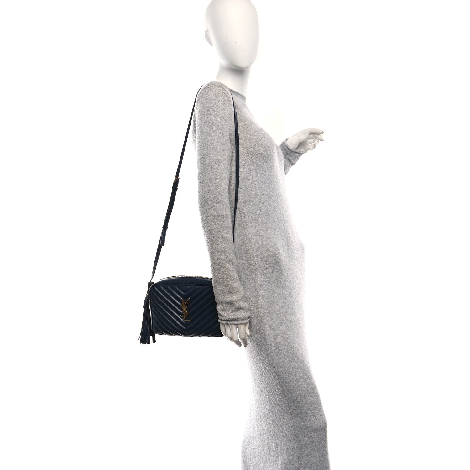 Calfskin Matelasse Monogram Lou Camera Bag Deep Marine