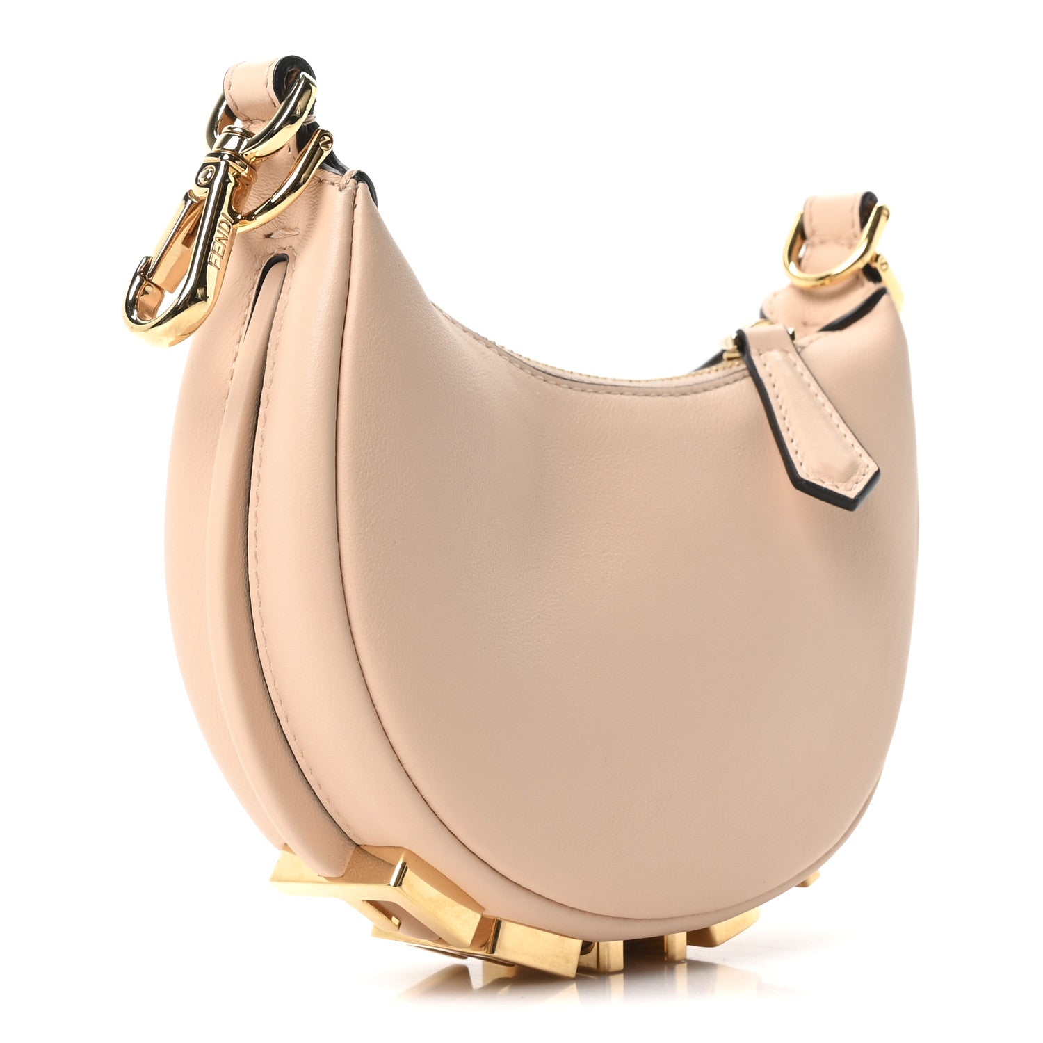 Vitello Grace Matte Nano Fendigraphy Hobo Charm Light Rose