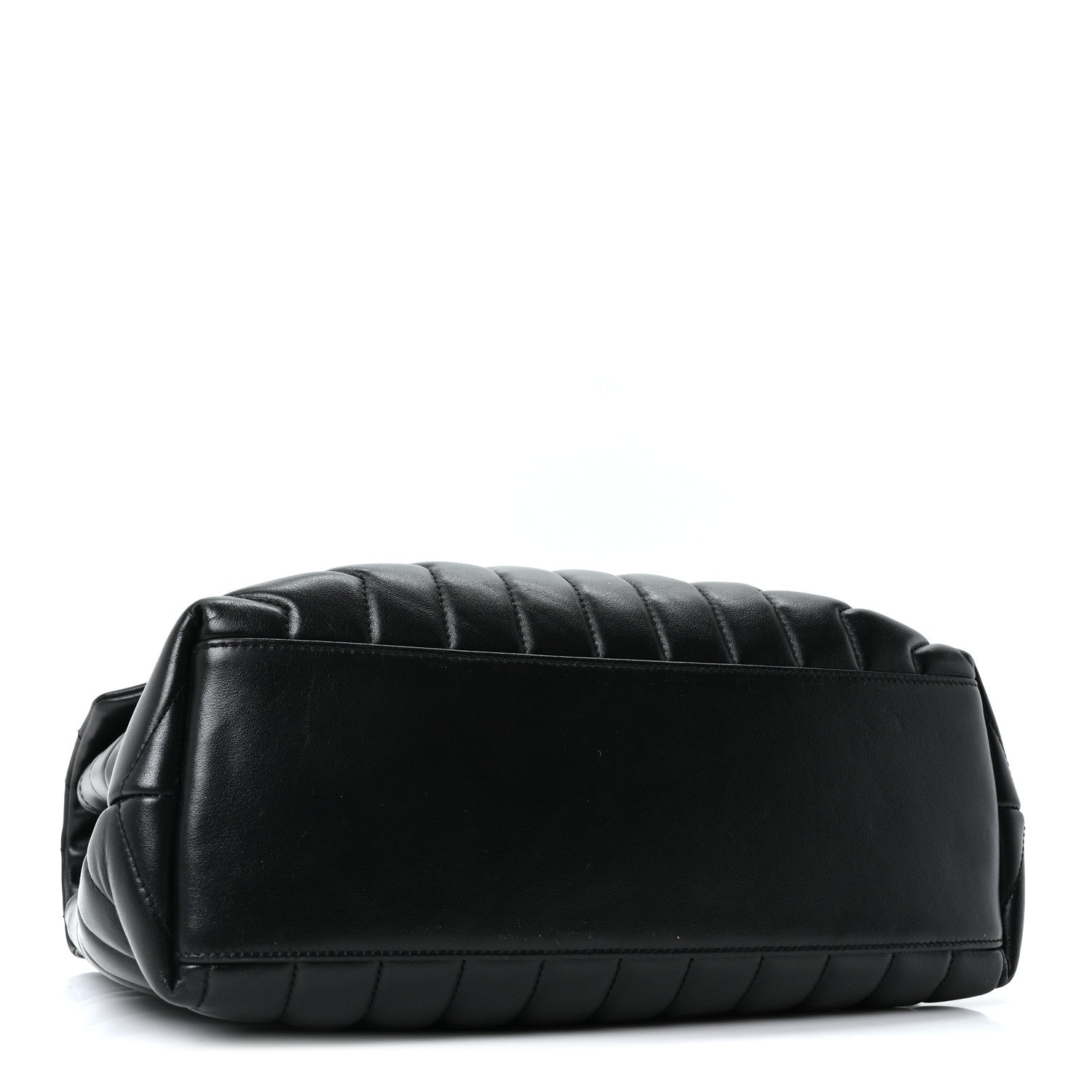 Calfskin Y Quilted Monogram Medium Loulou Chain Satchel Black