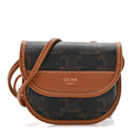 Canvas Calfskin Triomphe Airpod Case Tan