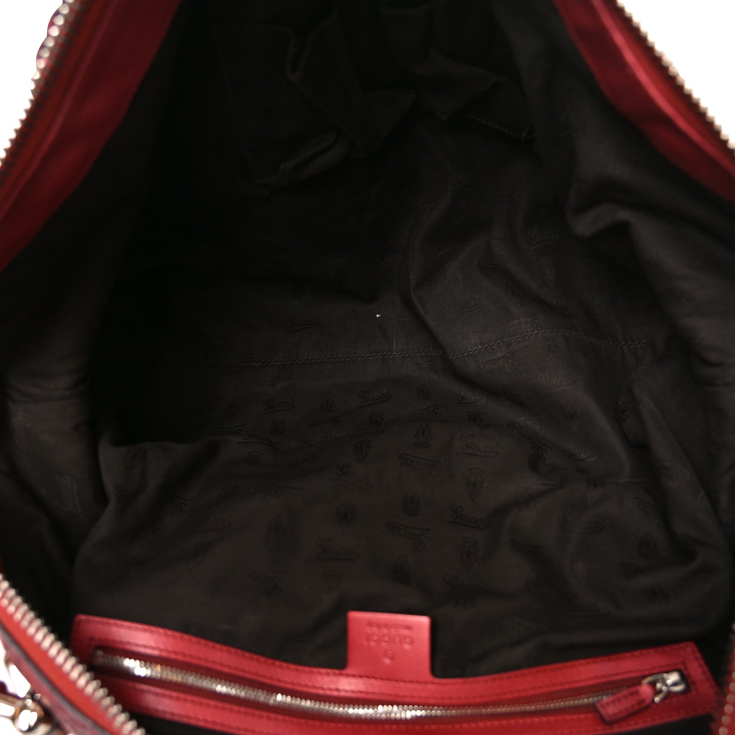 Metallic Guccissima Medium Bamboo Bar Tote Red