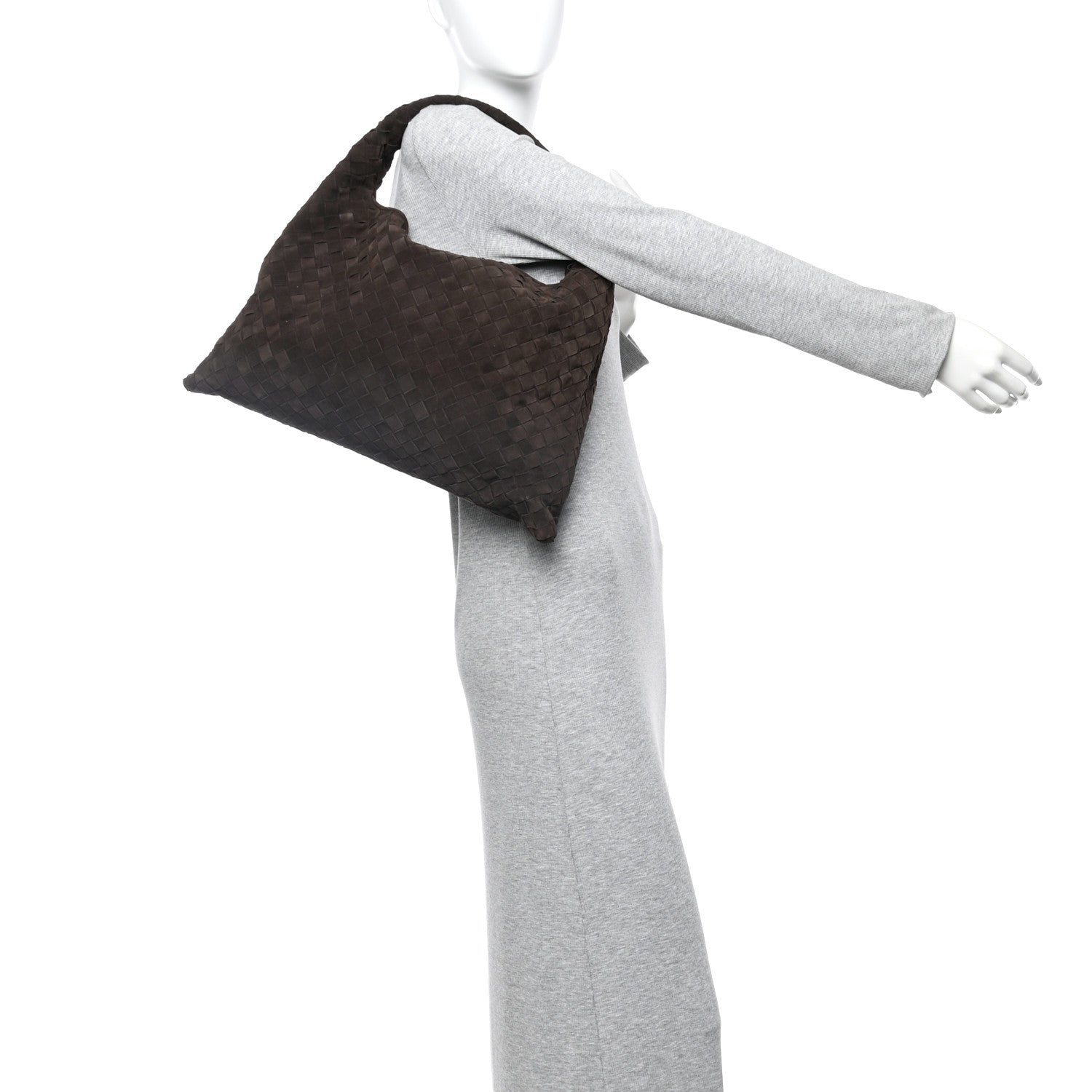 Suede Intrecciato Small Hop Fondant