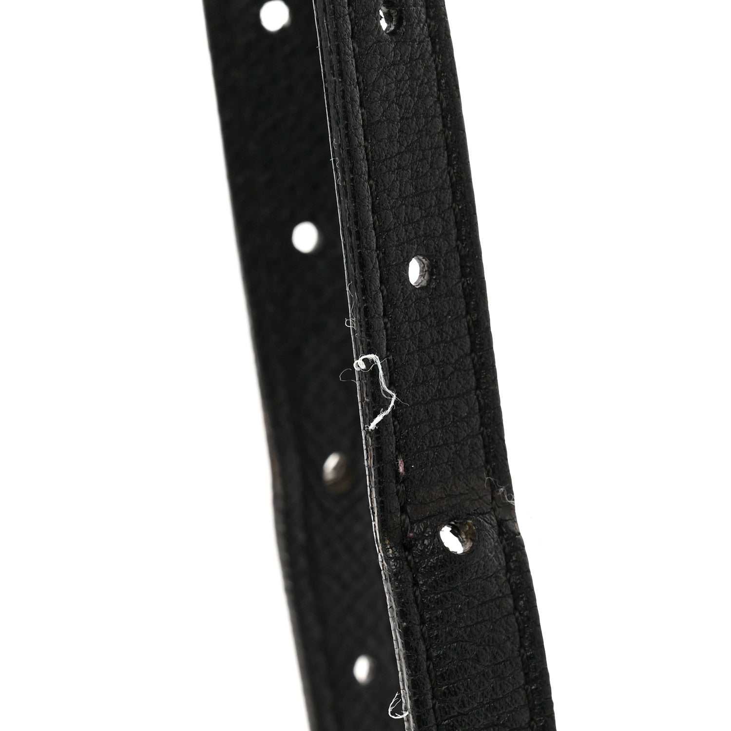 Grainy Calfskin House Check Small Canterbury Black