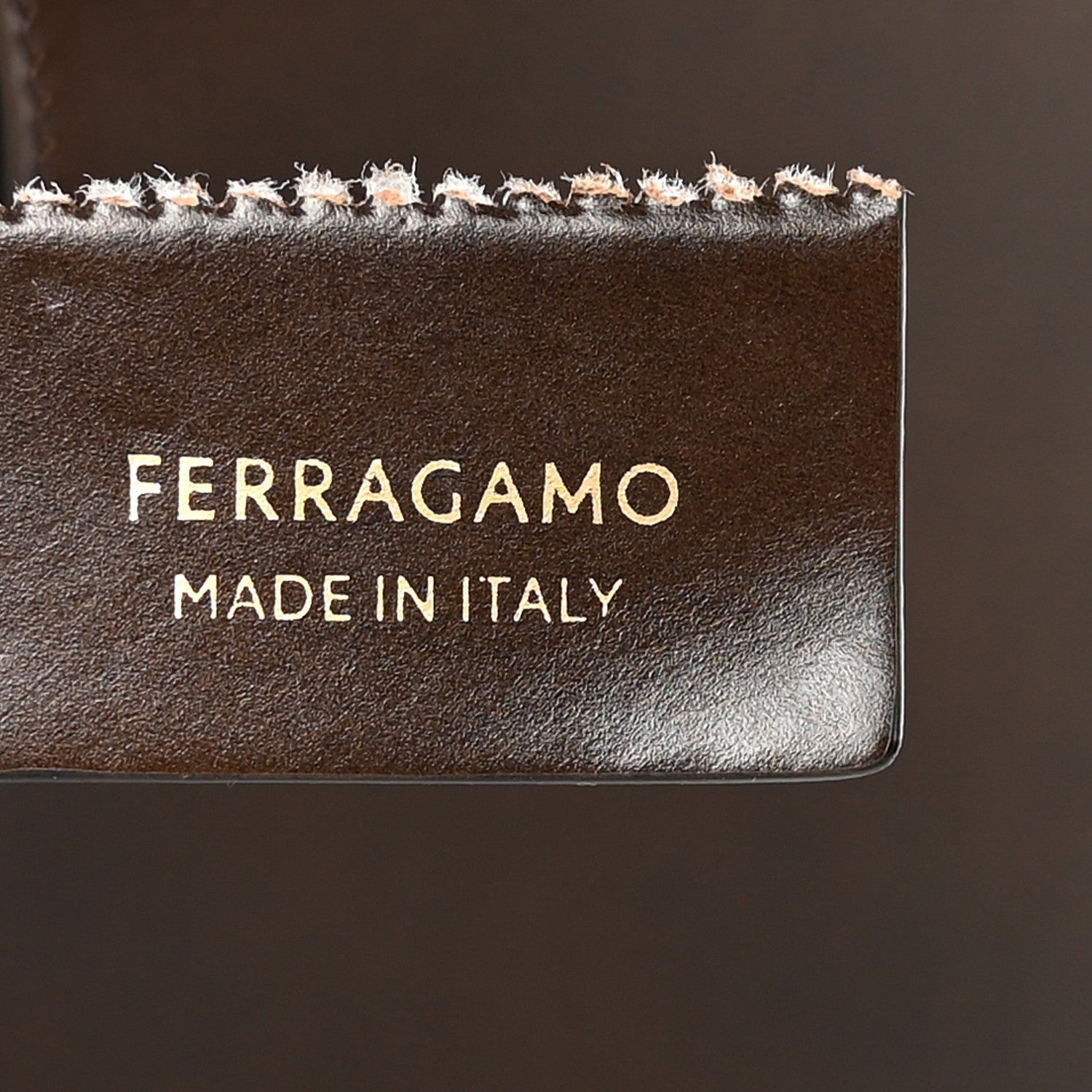 Calfskin Suede Cut Out Large Tote Brown Black