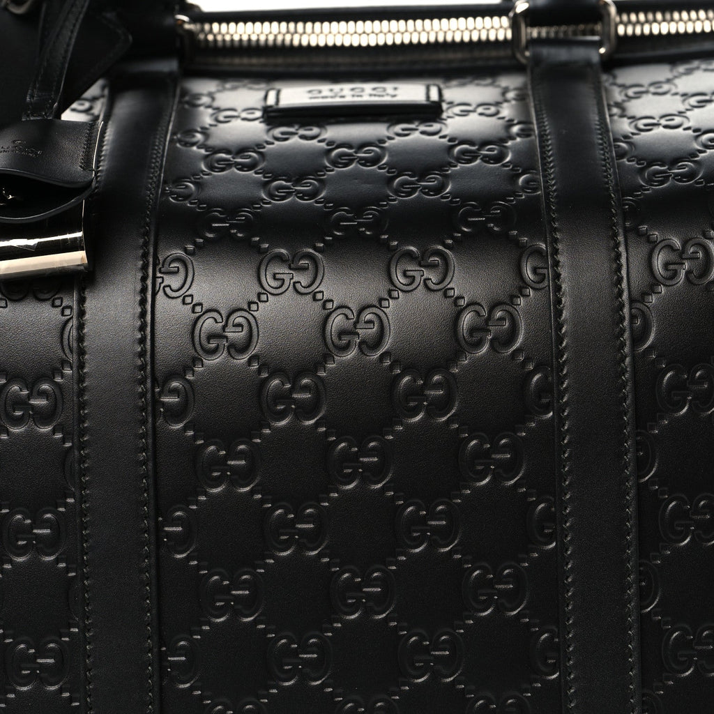 Guccissima Signature Medium Duffle Black