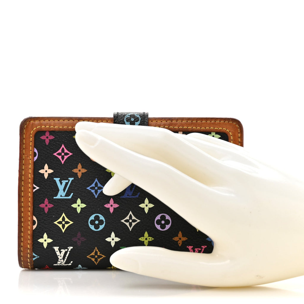Monogram Multicolor French Purse Wallet Black
