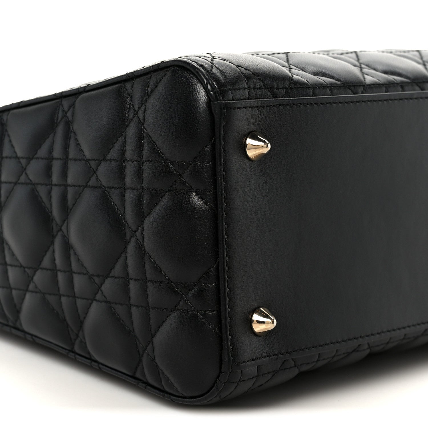 Lambskin Cannage Medium Lady Dior Black