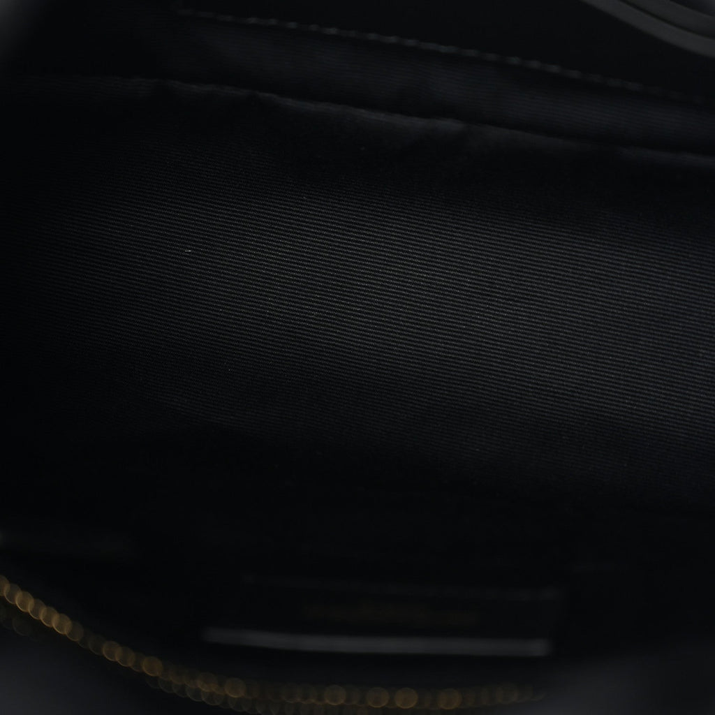 Lambskin Quilted Toy Loulou Puffer Monogram Chain Satchel Black