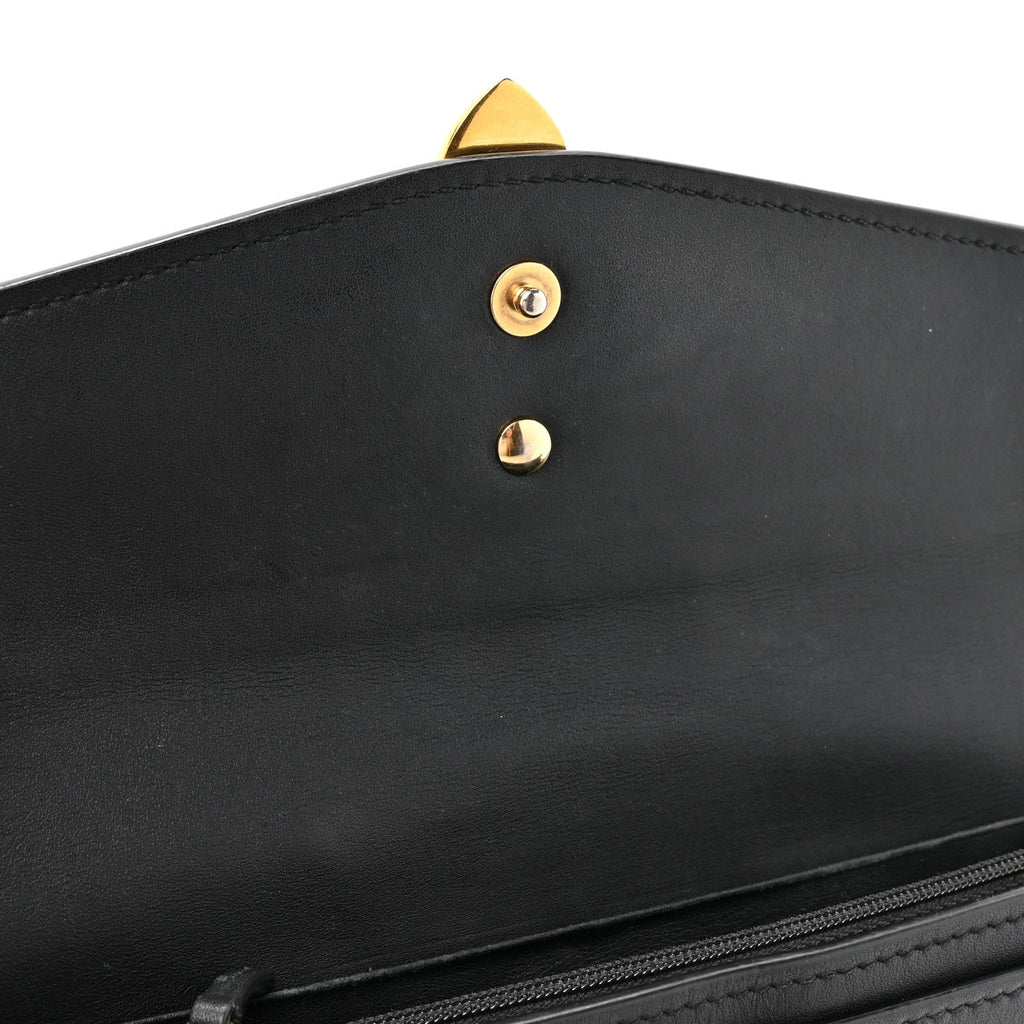 Calfskin Sylvie Continental Wallet Black