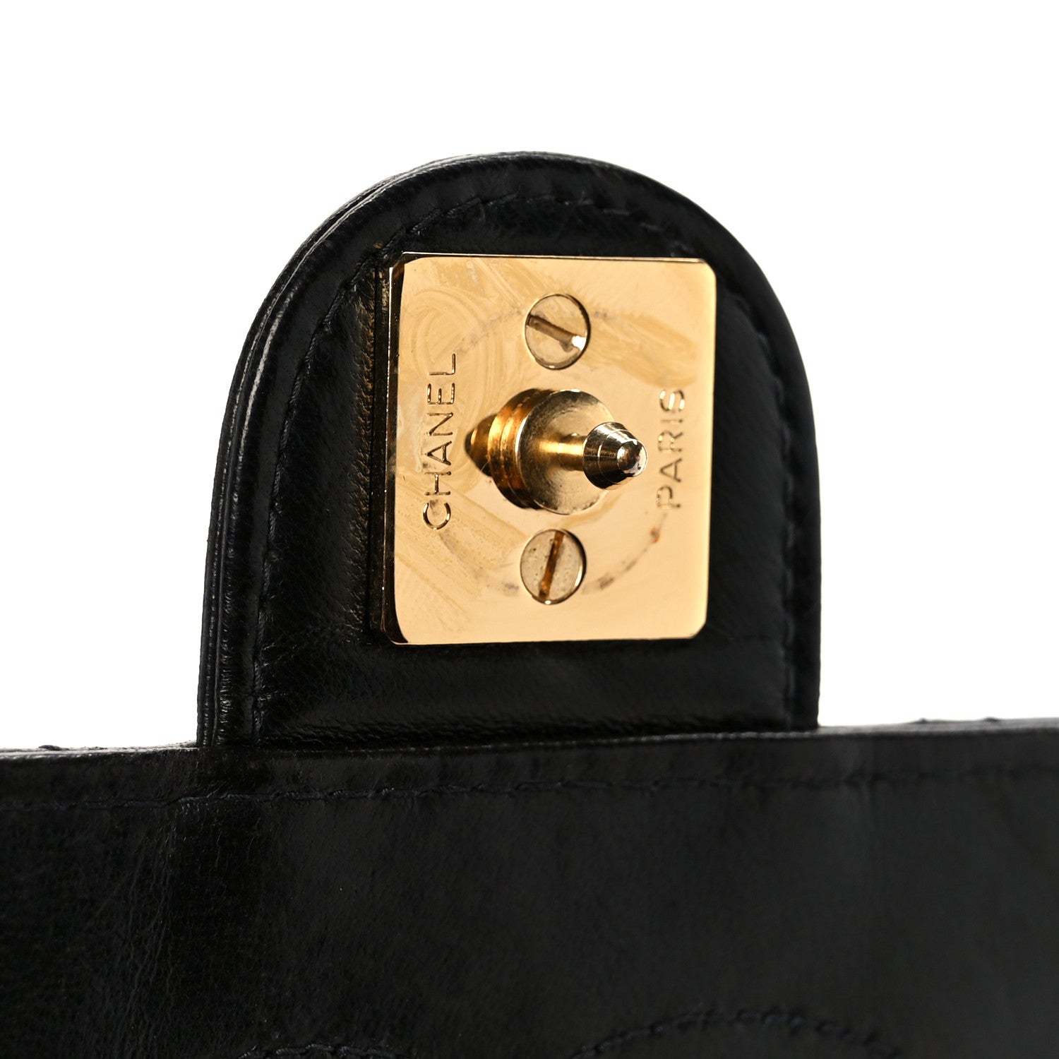 Lambskin Quilted Medium Single Flap Black