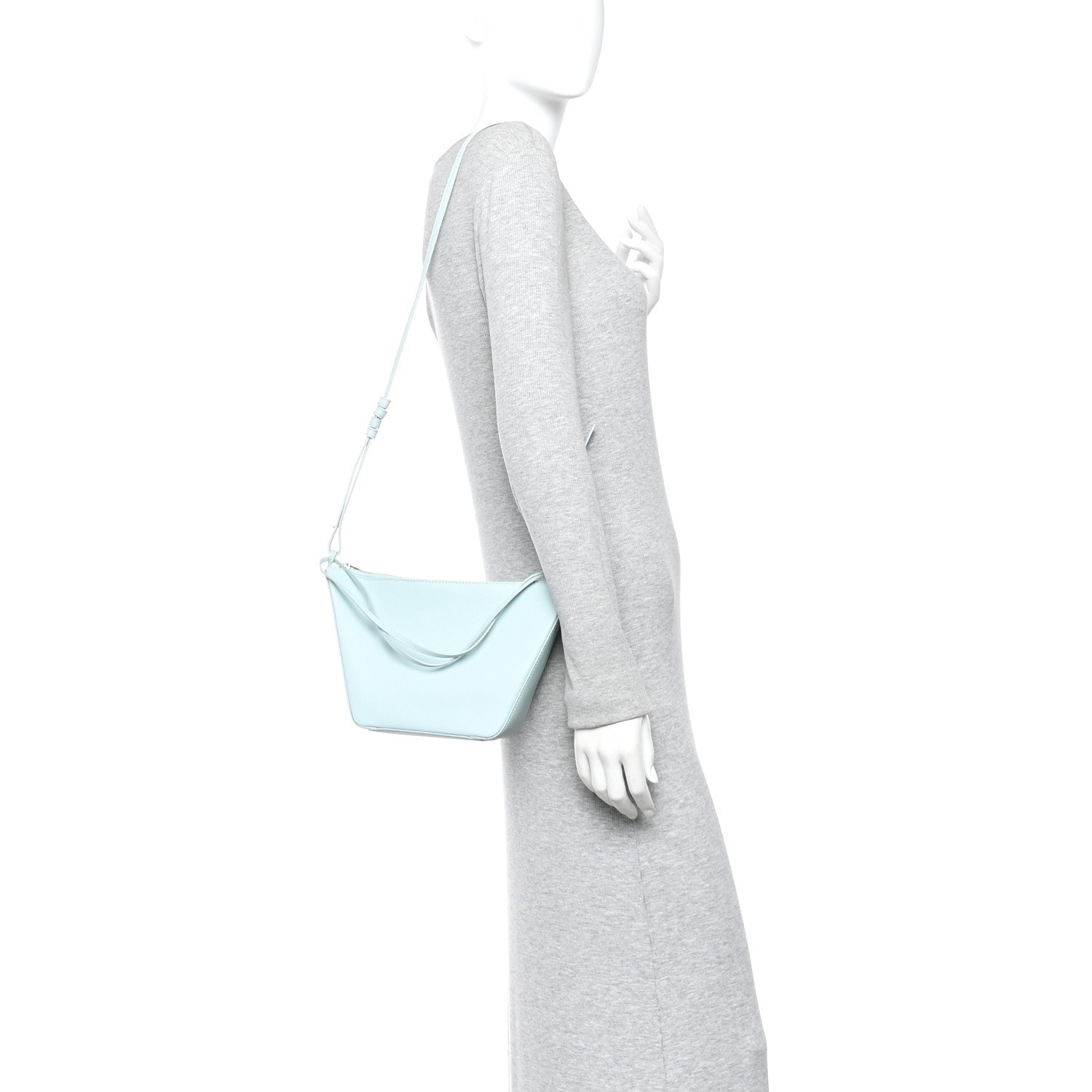 Calfskin Mini Hammock Hobo Soft Blue Iceberg