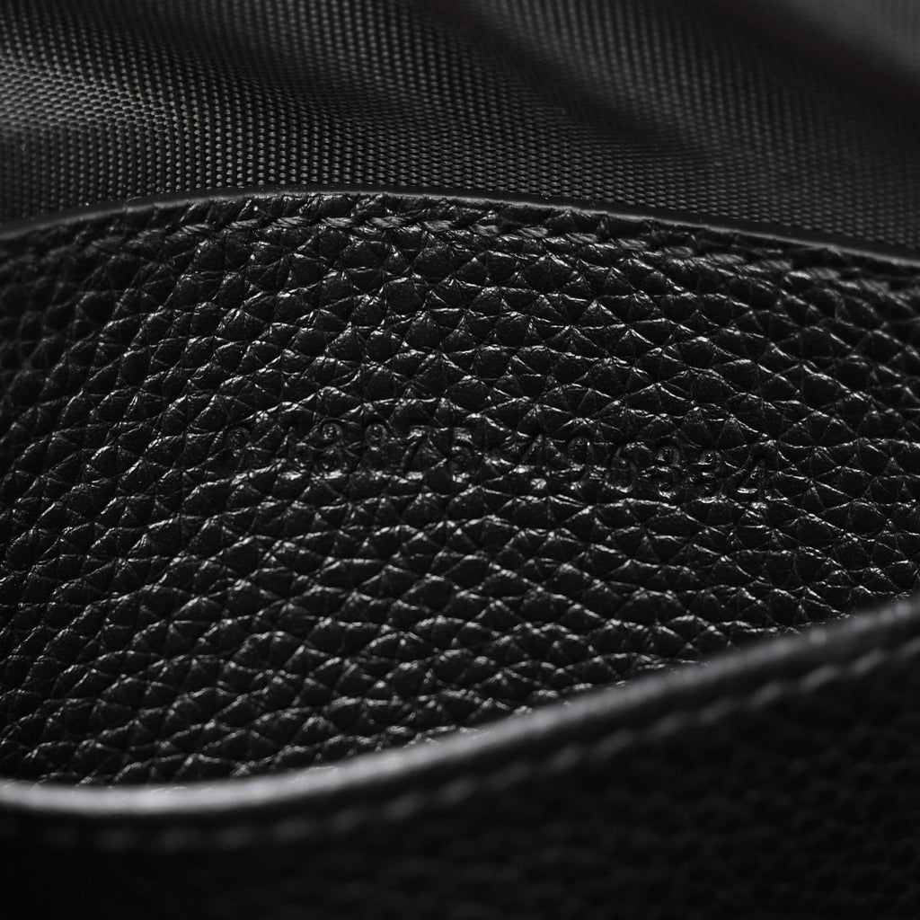 Pebbled Calfskin Shoulder Bag  Black