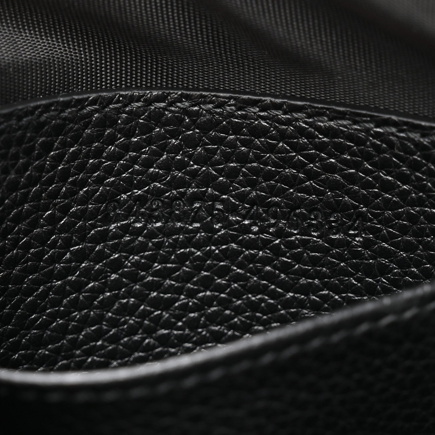 Pebbled Calfskin Shoulder Bag  Black