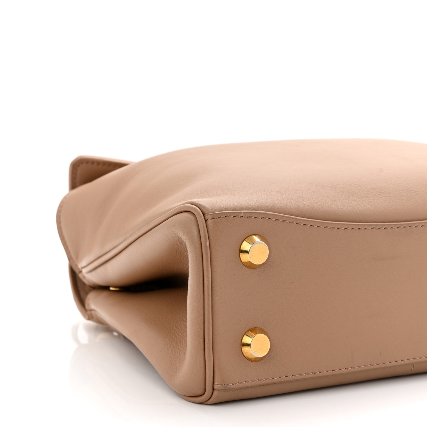 Natural Smooth Calfskin Mini Rodeo Top Handle Handbag Latte