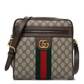 GG Supreme Monogram Web Small Ophidia Messenger Bag Brown