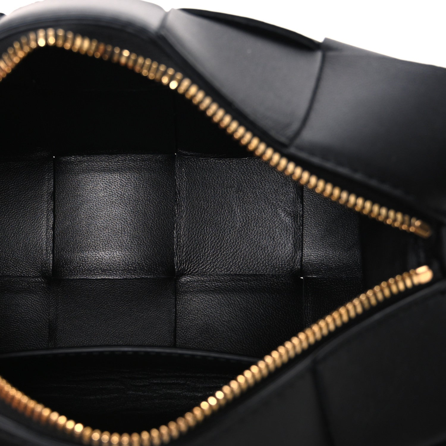 Lambskin Maxi Intrecciato Small Brick Cassette Bag Black