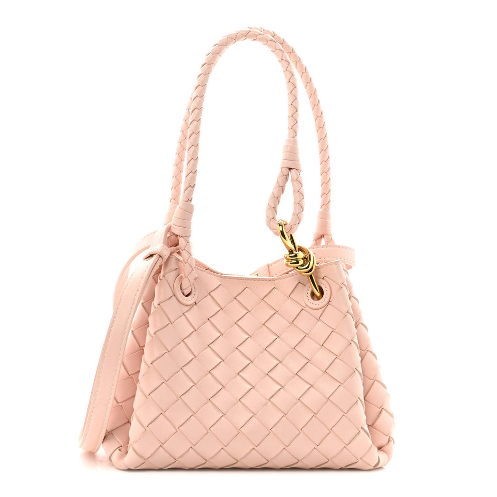 Nappa Intrecciato Small Parachute Shoulder Bag Cameo