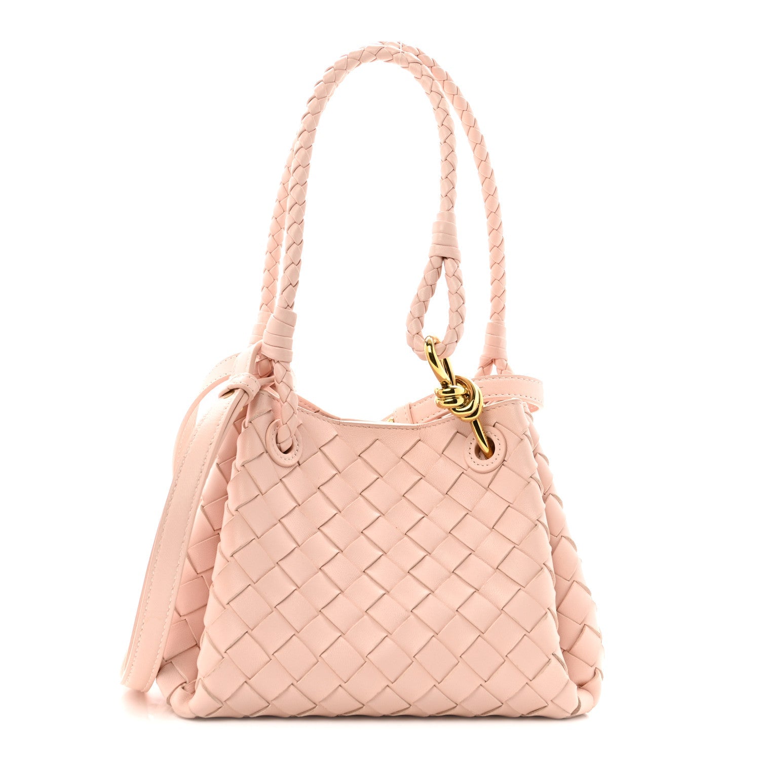 Nappa Intrecciato Small Parachute Shoulder Bag Cameo