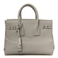 Grained Calfskin Small Supple Sac De Jour Grey