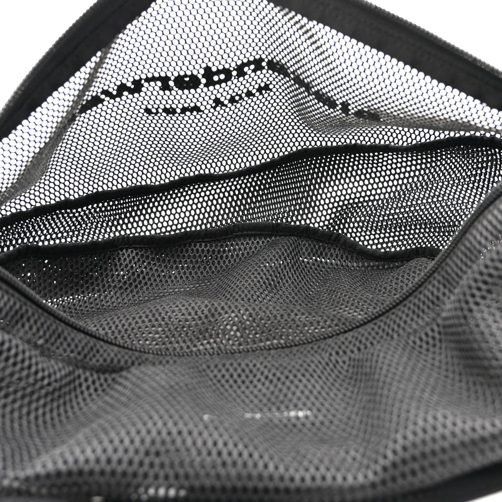 Nylon Mesh Logo Printed Attica Gym Shoulder Bag Black